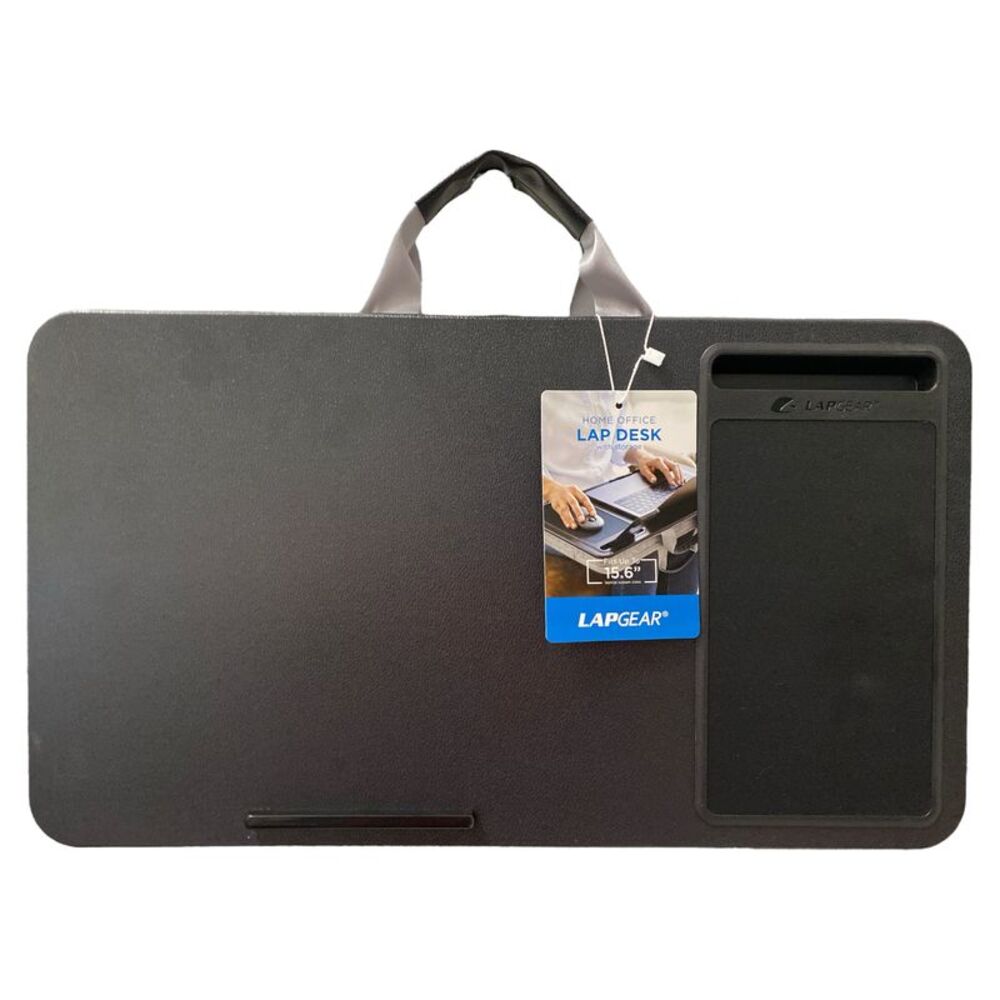 LAPGEAR Home Office Lap Desk with Laptop Storage, Grey